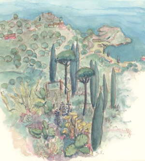 R1213*-Taormina,Blick nach Mazzar